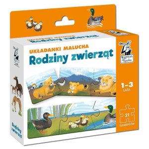 Kapitan Nauka. Układanki malucha. Rodziny zwierząt. 1-3 lata