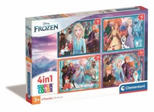 Puzzle 4 w 1 Super kolor. Disney Frozen