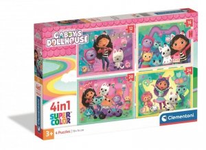 Puzzle 4 w 1. Super kolor. Gabby’s Dollhouse