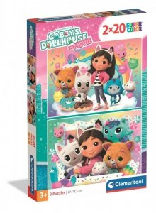 Puzzle 2 x 20 elementów. Super kolor. Gabby’s Dollhouse: The Movie