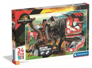 Puzzle 24 elementów. Maxi. Super kolor. Jurassic World