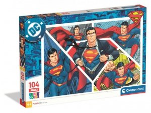 Puzzle 104 elementów. Maxi. Super kolor. Superman