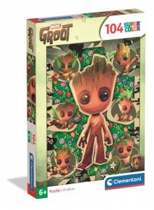 Puzzle 104 elementów. Super kolor. Groot