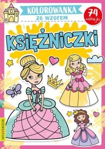 Księżniczki. Kolorowanka ze wzorem