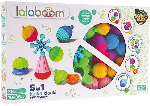Lalaboom Zestaw kulko-klocków 36 elementów