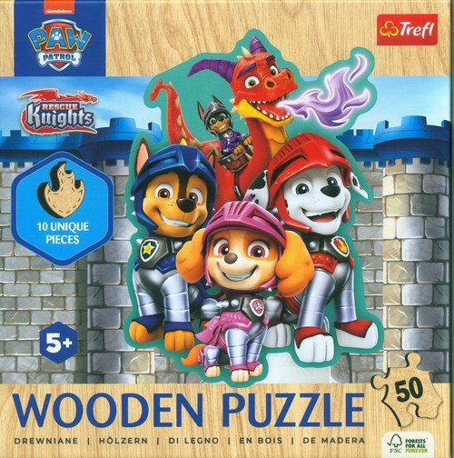 Puzzle drewniane 50 Psi Patrol Przygody z Psim Patrolem