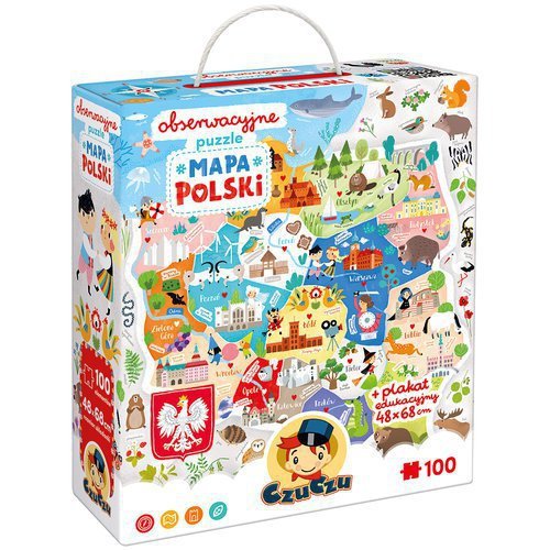 CzuCzu Obserwacyjne puzzle Mapa Polski 5+
