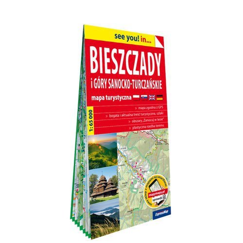 Bieszczady i Góry Sanocko-Turczańskie Mapa turystyczna 1:65 000