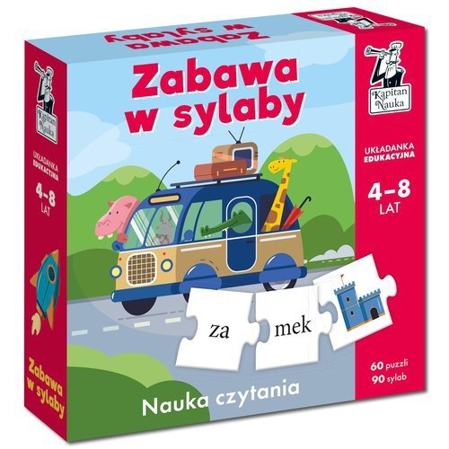 Zabawa w sylaby. Układanka edukacyjna (4-8 lat). Kapitan Nauka