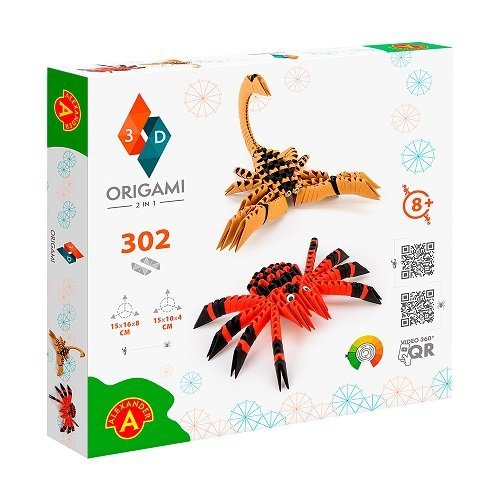 Origami 3d 2 w 1 pająk skorpion