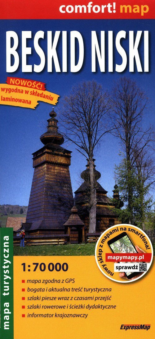 Beskid Niski mapa turystyczna 1:70 000