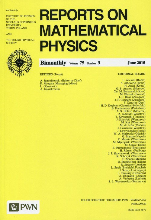 Reports on Mathematical Physics 75/3 2015 Kraj