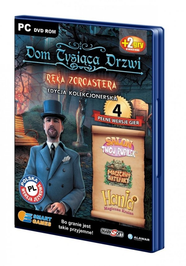 Dom tysiąca drzwi. Ręka zoroastera. Edycja kolekcjonerska. 4 pełne wersje gier. Smart games. PC DVD-ROM + 2 gry w wersji demo