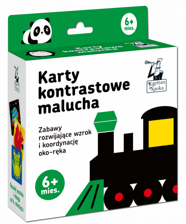 Karty kontrastowe malucha. (6+ mies.). Kapitan Nauka