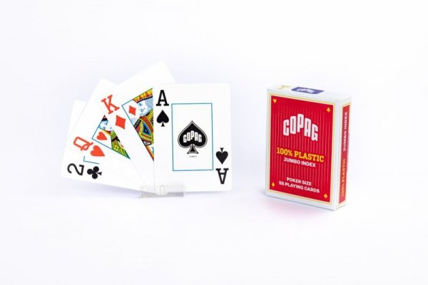 Karty do gry Poker Copag Jumbo czerwone