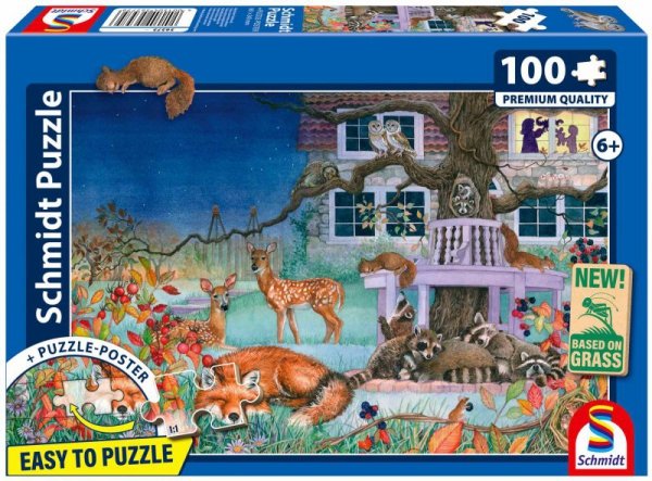 Puzzle 100 PQ Zwierzęta nocą 113646