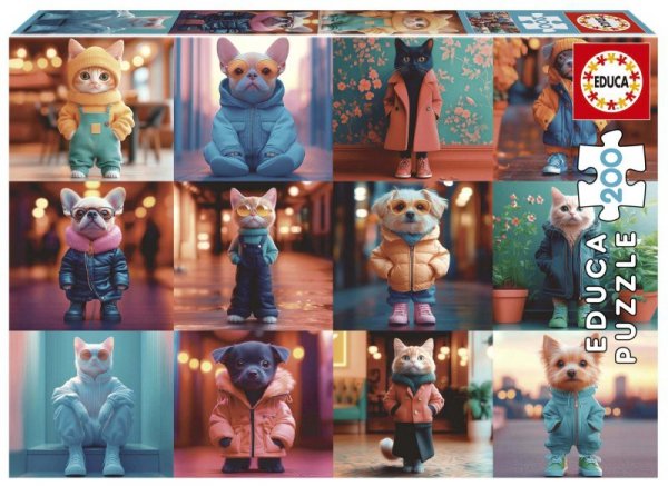 Puzzle 200 Moda wśród zwierząt 113461