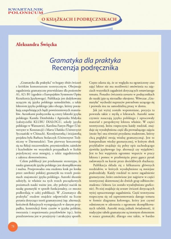 Gramatyka dla praktyka Fleksja i słowotwórstwo. Wydanie 3 poprawione