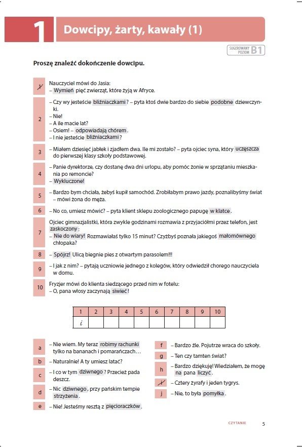 Testuj swój polski. Czytanie