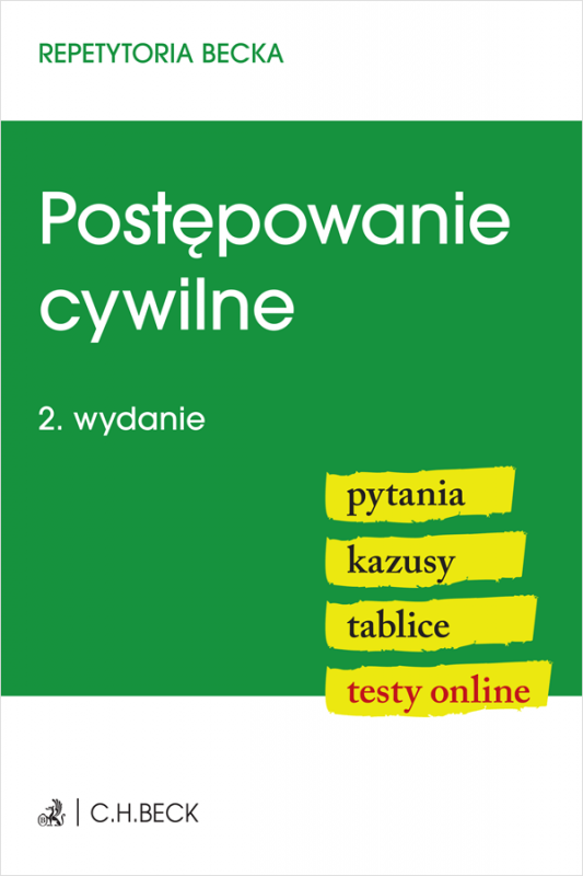 Postępowanie cywilne. Pytania. Kazusy. Tablice. Testy online
