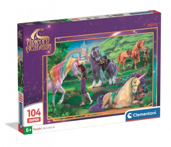 Puzzle super 104 elementów. Unicorn Academy