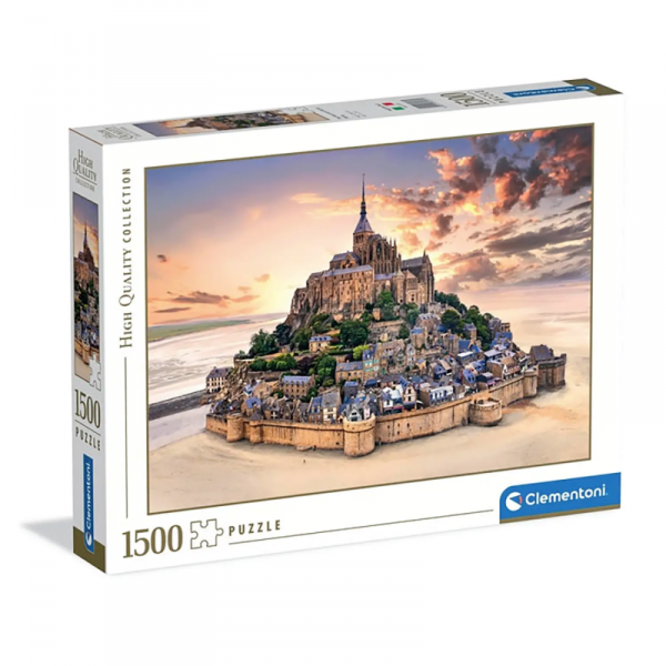 Puzzle 1500 elementów. HQ  The Mount Saint-Michel  Rising