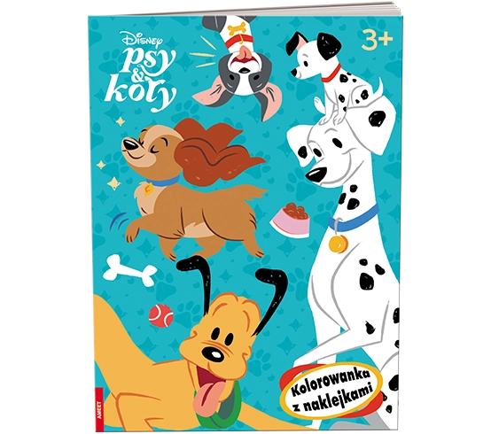 Disney Psy & Koty. Kolorowanka z naklejkami