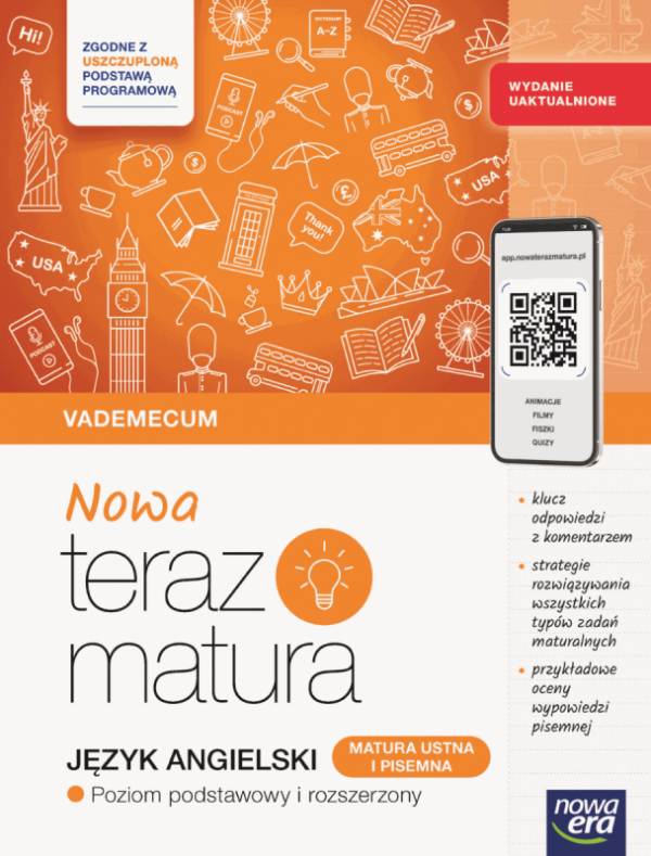 NOWA Teraz matura 2026. Język angielski. Vademecum. Zakres podstawowy rozszerzony