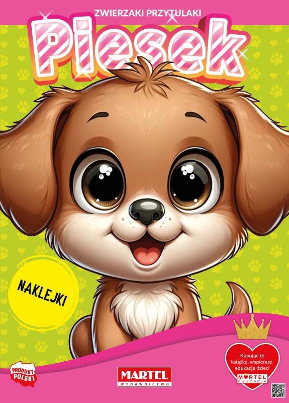Zwierzaki przytulaki. Piesek. Książka z naklejkami