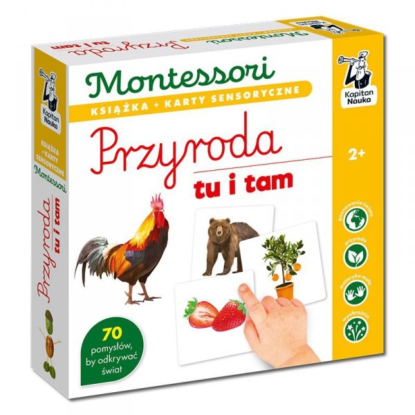 Montessori. Przyroda tu i tam. Karty sensoryczne z książeczką. Kapitan Nauka