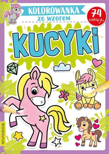 Kucyki. Kolorowanka ze wzorem