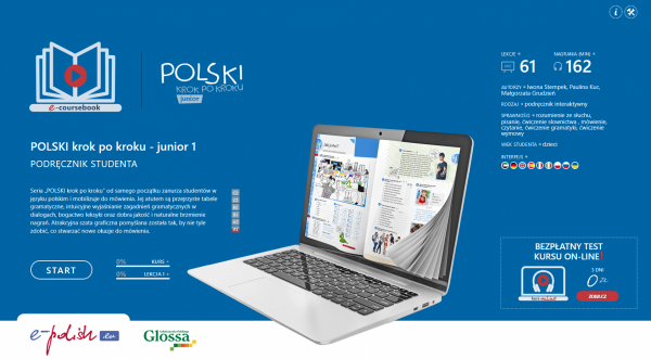 Polski krok po kroku Junior 1. Podręcznik dla dzieci i młodzieży w wieku 10-15 lat (e-coursebook)