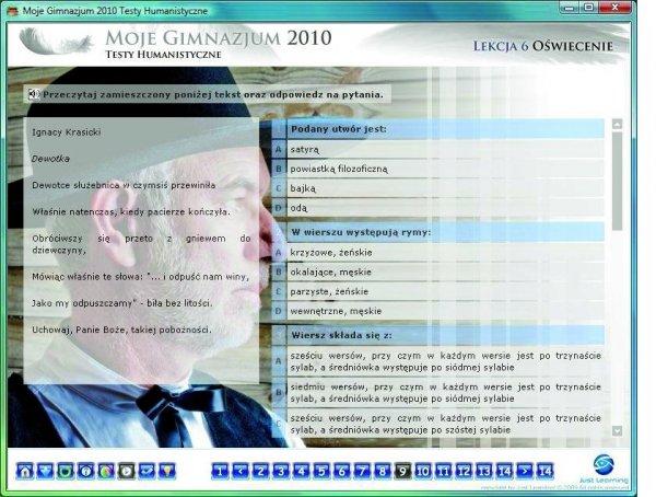 Moje Gimnazjum 2010. Testy humanistyczne. Multimedialny kurs przygotowujący do egzaminu gimnazjalnego. PC CD-ROM