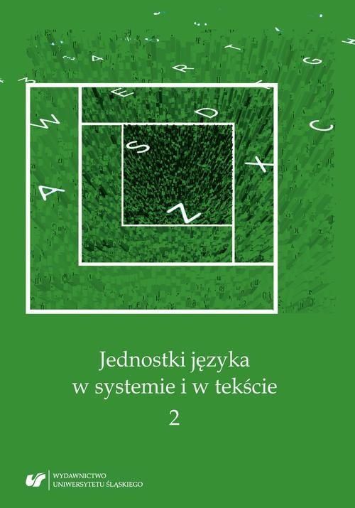 Jednostki języka w systemie i w tekście 2 (EBOOK PDF)