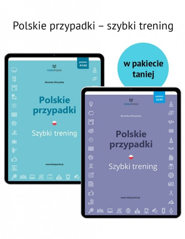 Polskie przypadki - szybki trening poziom A1-B1 - PAKIET (E-BOOK)