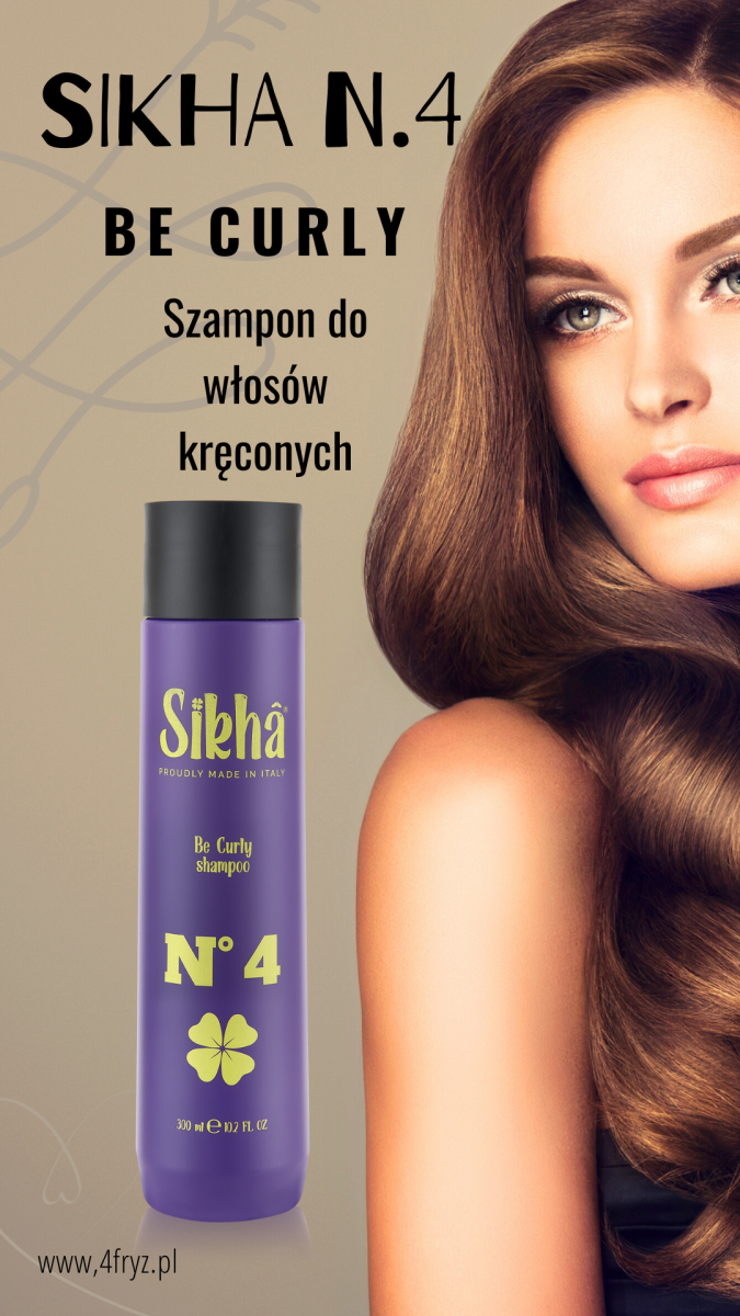 Sikha N°4 Be Curly Shampoo- Szampon do pielęgnacji włosów kręconych 300ml.