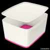 Pojemnik MyBOX duży z pokrywką biało-różowy LEITZ 52161023