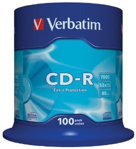 Verbatim CD-R 52x 700MB 100p 43411 cake DataLife,Extra Protection, bez nadruku
