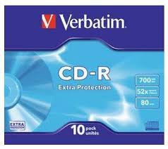 Verbatim CD-R 52x 700MB 10p 43415 slim slim case DataLife,Extra Protection, bez