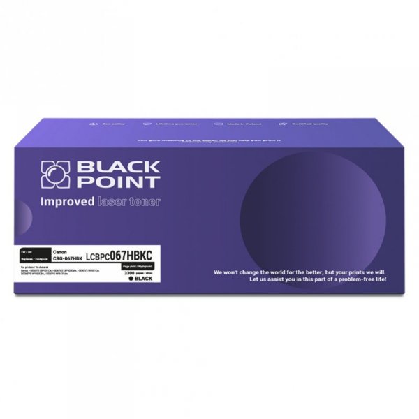 Black Point toner LCBPC067HBKC zastępuje Canon CRG-067HBK black
