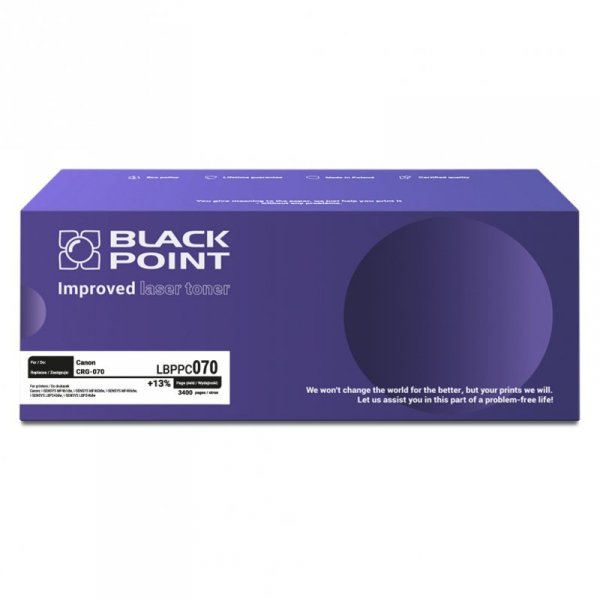 Black Point toner LBPPC070 zastępuje Canon CRG-070, 3400 stron