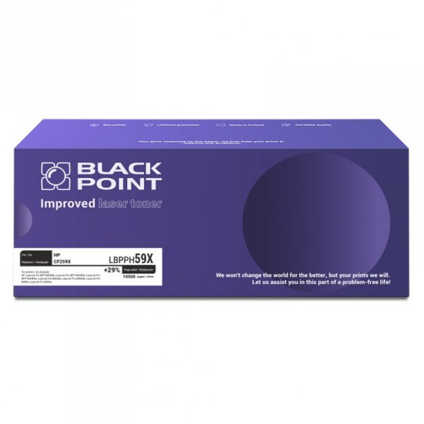 Toner Black Point LBPPH59XC&lt;br&gt; 
Zastępuje: HP CF259X&lt;br&gt;
Wydajność: 10500 stron&lt;br&gt;
Chip NEW*