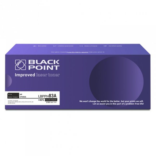 Black Point toner LBPPH83A zastępuje HP CF283A, 2150 stron