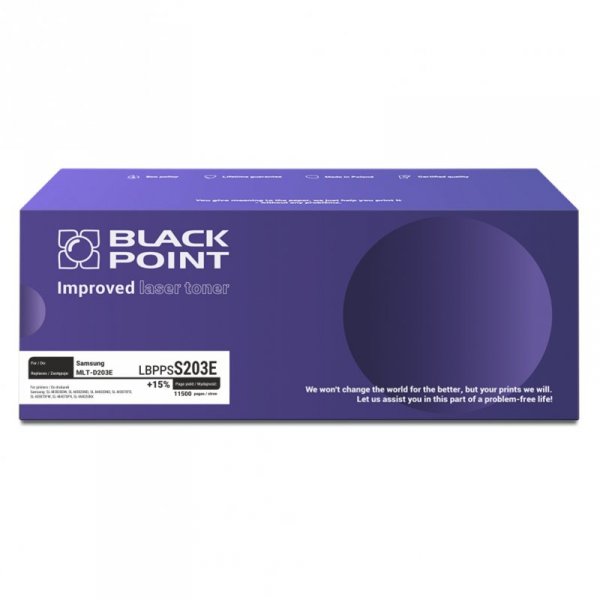 Black Point toner LBPPS203E zastępuje Samsung MLT-D203E, 11500 stron