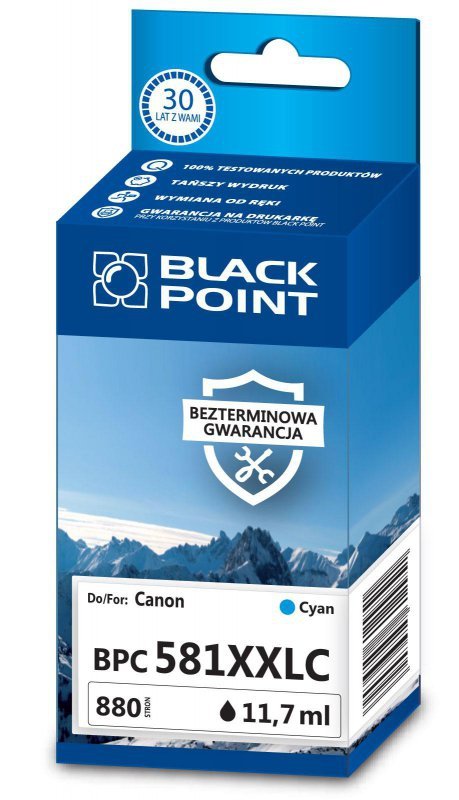Black Point tusz BPC581XXLC zastępuje Canon CLI-581CXXL,Cyan