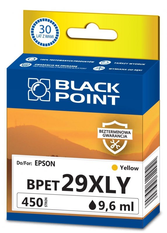 Black Point tusz BPET29XLY zastępuje Epson C13T29944012, yellow