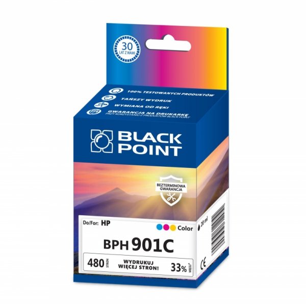 Black Point tusz BPH901C zastępuje HP CC656AE, trójkolorowy