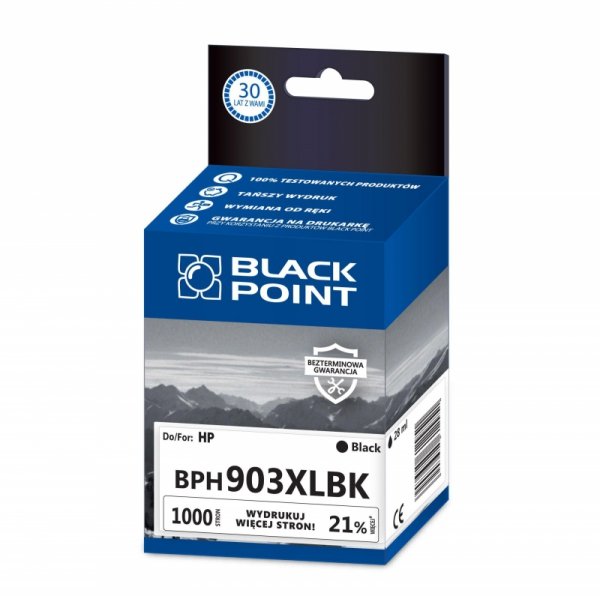 Black Point tusz BPH903XLBK zastępuje HP T6M15AE black