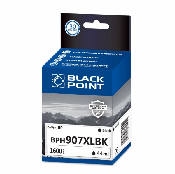 Black Point tusz BPH907XLBK zastępuje HP T6M19AE black