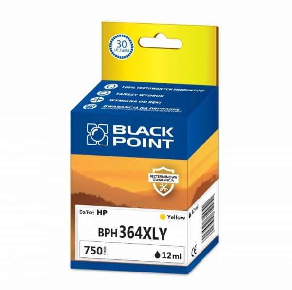 Black Point tusz BPH364XLY zastępuje HP CB325EE, żółty
